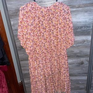 Nemidor Spring Floral Dress • Size 1X • Never Worn • Pink, Orange, Yellow, Blue